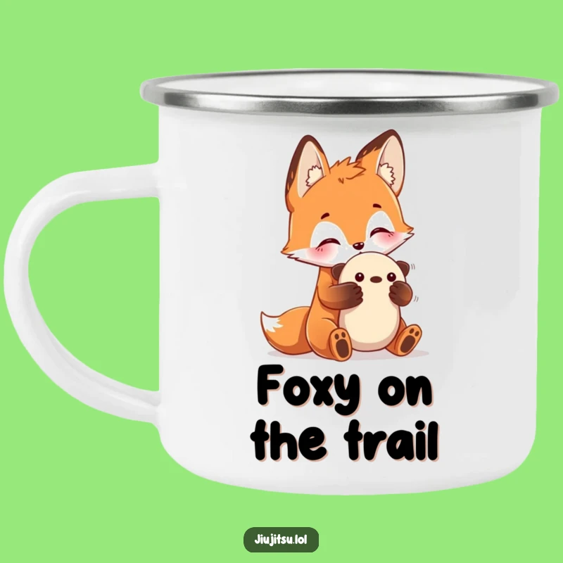 Durable Funny Fox Submission Camping Mug - Adventure Ready Cunning