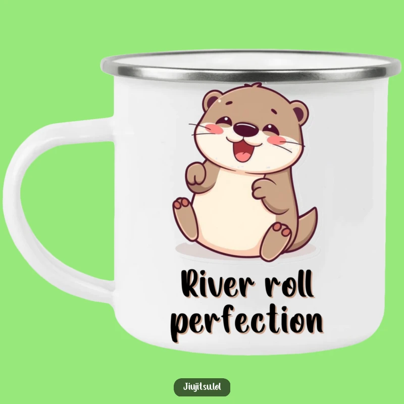 Funny Otter Submission Roll Camping Mug: Cheerful Outdoor Drinkware for Funny Gifts