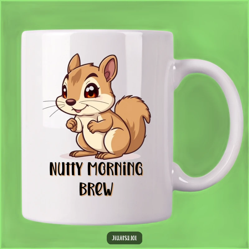 Funny Squirrel's Anticipation Mug: Curious Critter Gift for Coffee & Tea Lovers