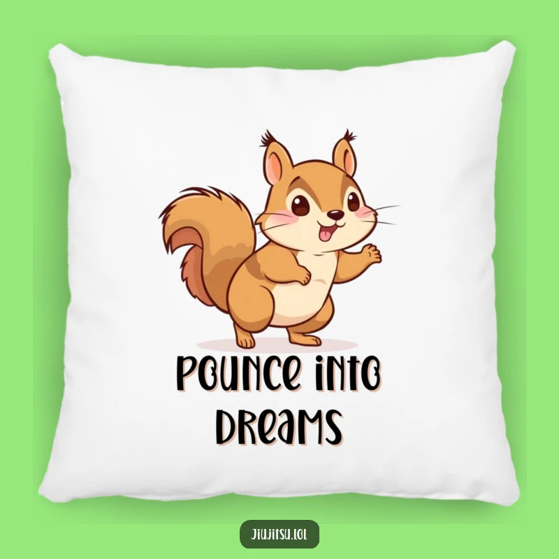 Funny Energetic Squirrel Judo Pillow - Cozy Humorous Gift