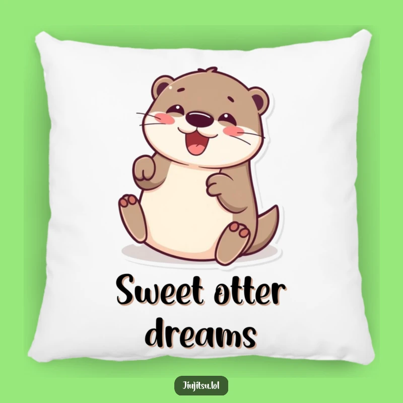 Funny Otter Submission Roll Pillow: Cozy Accent for Comical Gifts