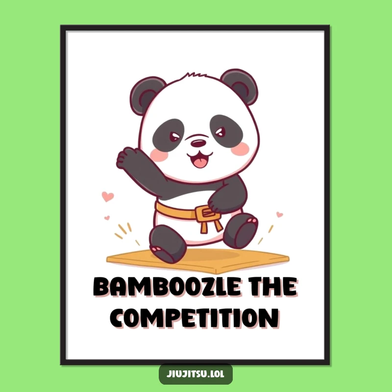 Funny Panda Belt Digital Art - Instant Martial Arts Download