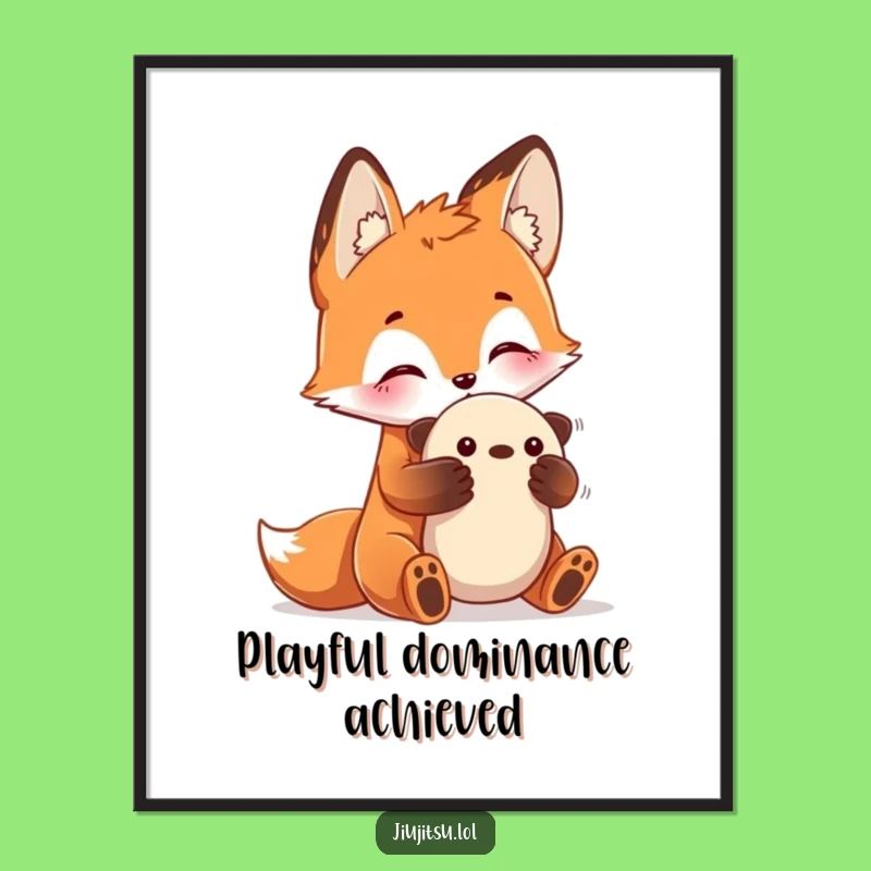 Funny Fox Submission Digital Art - Instant Clever Download