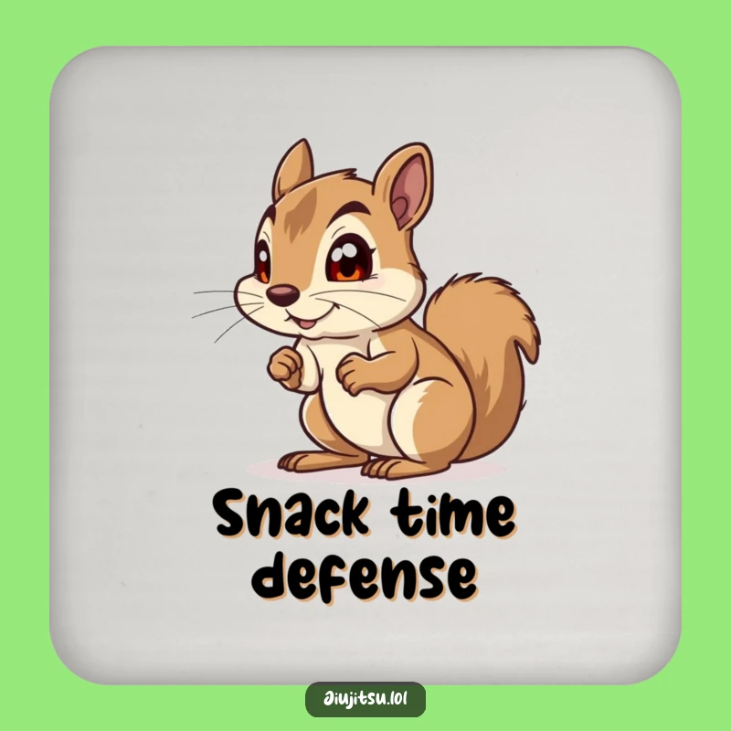 Funny Squirrel Anticipation Coaster: Curious Critter Decor for Tables & Funny Gifts