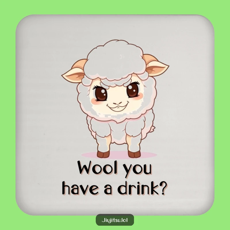 Funny Sheep Guard Coasters - Protect Surfaces with Guarded Humor