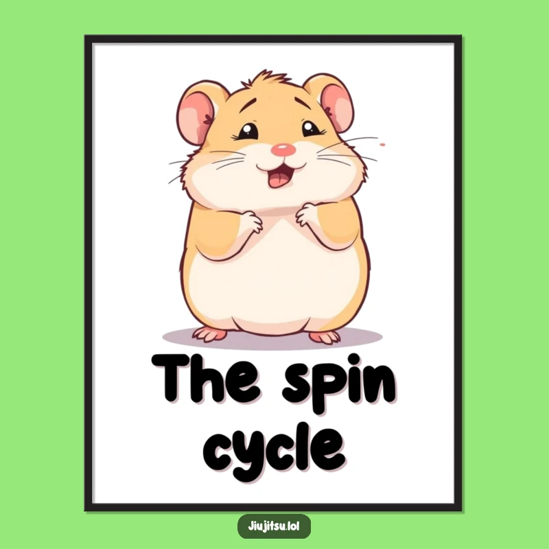 Funny Hamster Roll Poster: Hilarious Wall Art for a Dizzying Laugh!
