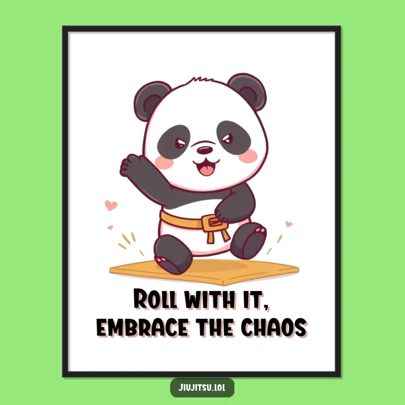 Funny Free Printable Wall Art: Panda Mat Sweep Decor Downloadable Art