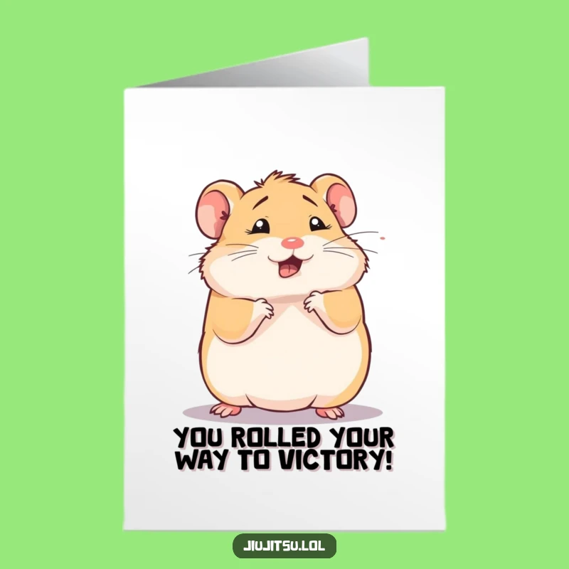Free Printable Hamster Congratulations Card: Dizzy Success with Funny Downloadable Art