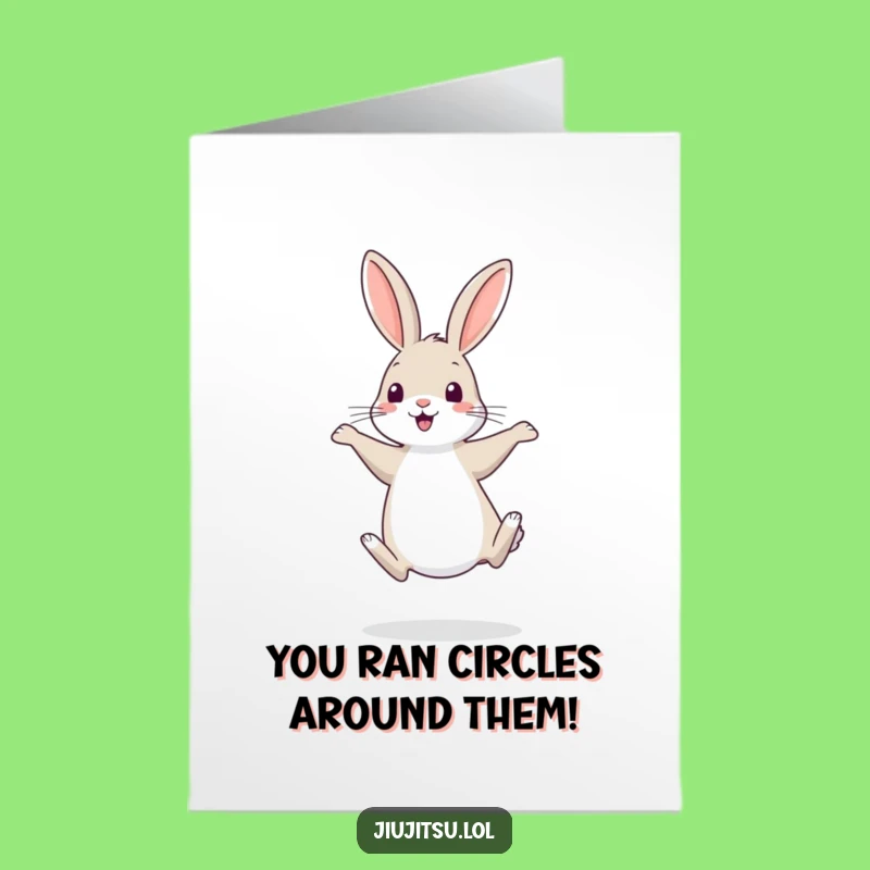 Free Printable Rabbit Card: Shy Retreat Artist for Your Congratulations Download