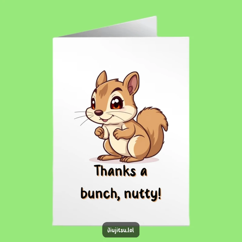 Free Printable Squirrel Thank You Card: Whimsical Nutty Friend for Your Appreciation Download