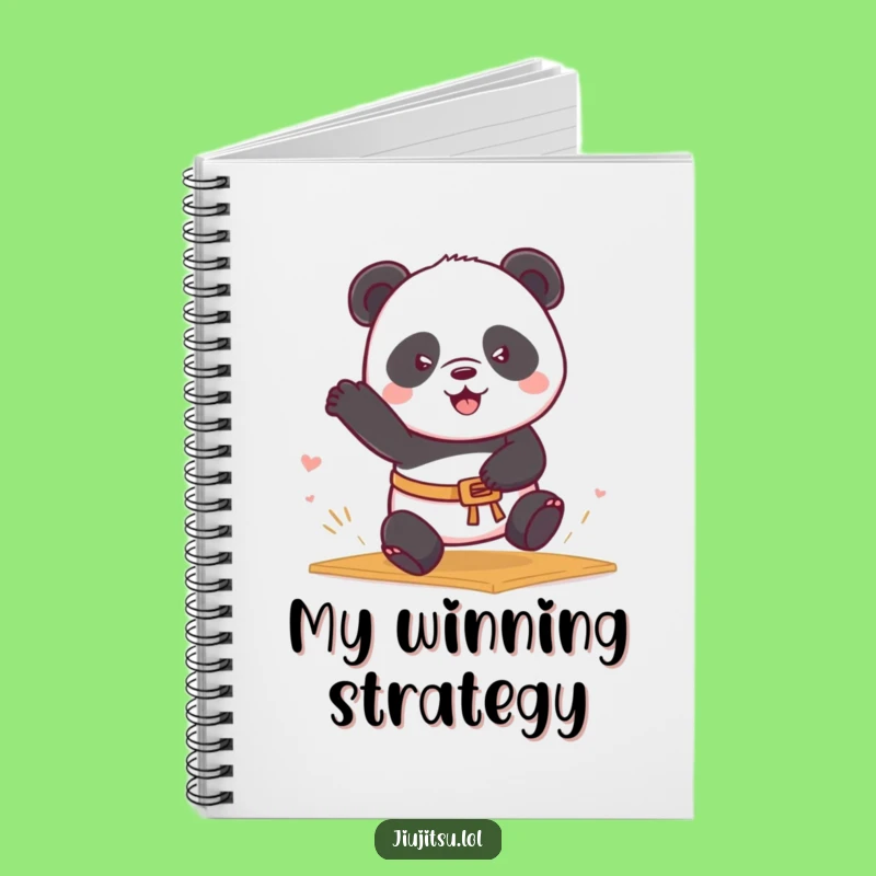 Determined Funny Panda Belt Notebook - Jot Down Winning Strategies