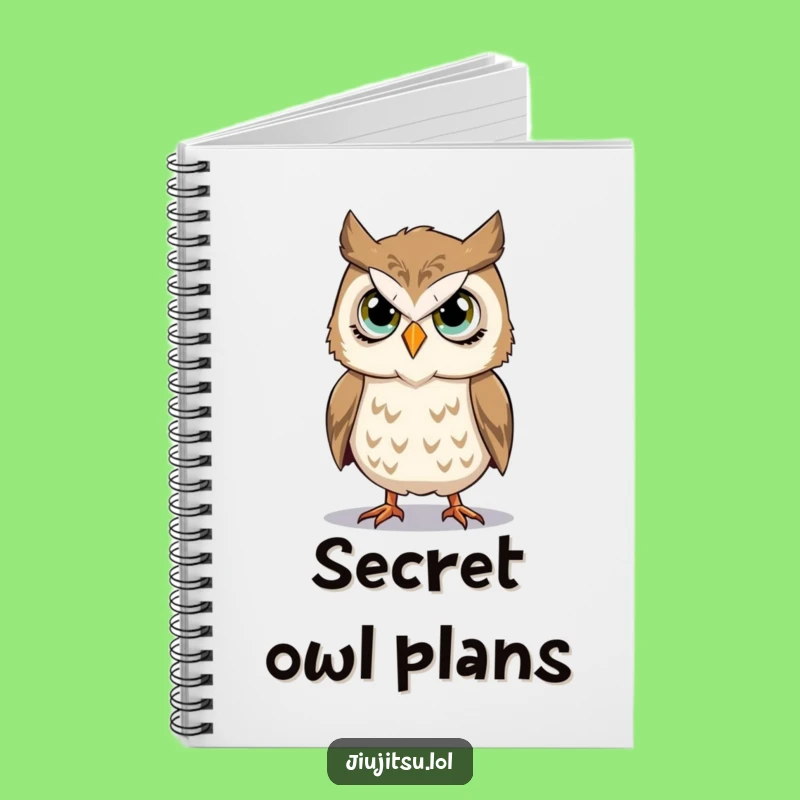 Funny Owl Takedown Notebook: Plan Like a Pro, Perfect Martial Arts Gift!