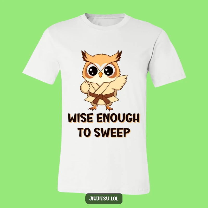 Funny Owl Judo Sweep T-Shirt - Humorous Martial Arts Apparel Gift