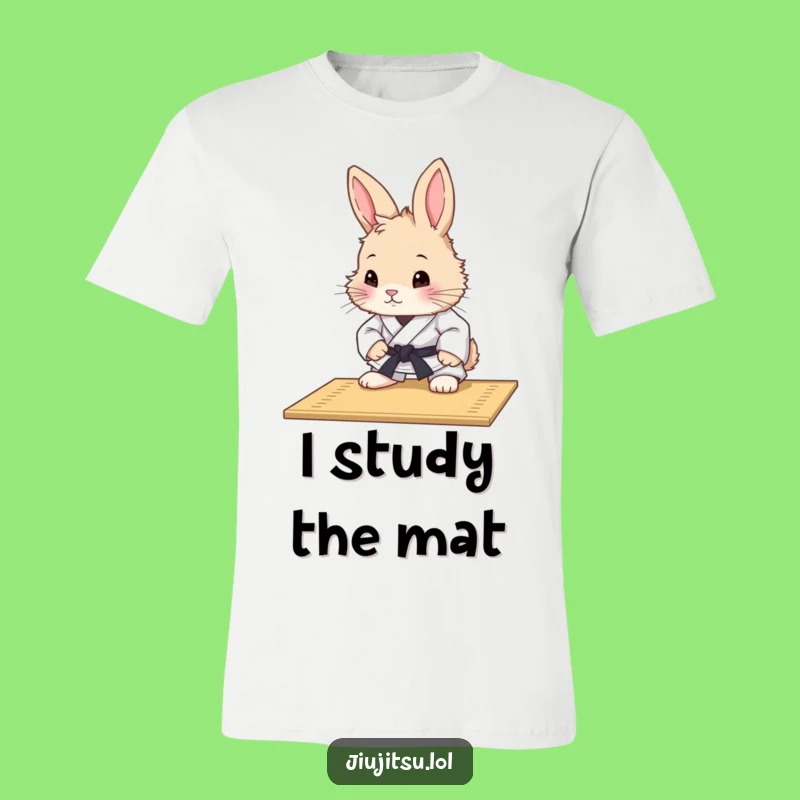 Funny Rabbit Judo Mat Study T-Shirt - Humorous Apparel Gift
